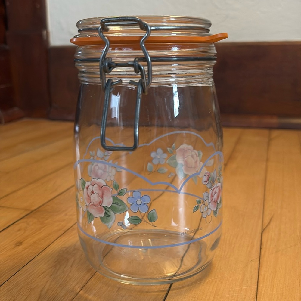 Arc 1L floral glass jar